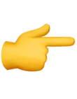 Emoji Hand zeigt nach rechts
